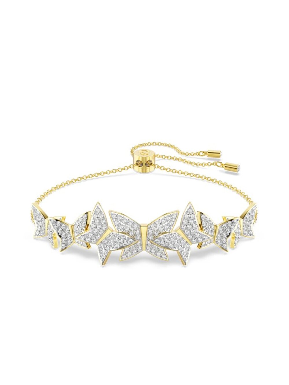 Swarovski Idyllia Lilia bracelet, Butterfly, White, Gold-tone plated NWT